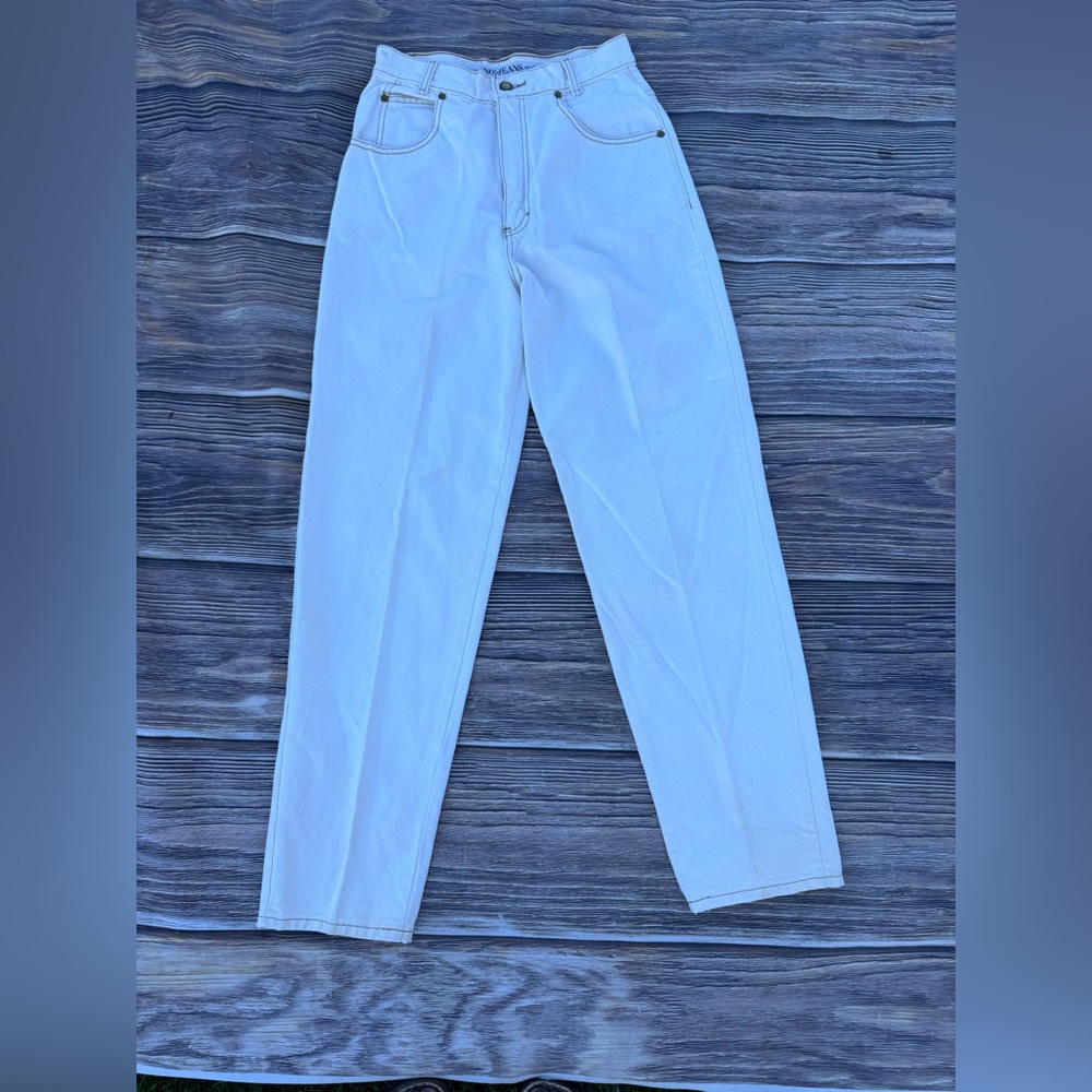 Excellent Used Condition Vintage NO! Jeans White High Rise Mom Jeans Size 7/8